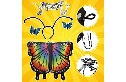 Gyermek jelmez – nagy pillangó kiegészítőkkel