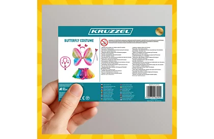 Gyermek jelmez – szivárványos pillangó kiegészítőkkel