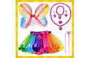 Gyermek jelmez – szivárványos pillangó kiegészítőkkel