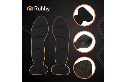 Puha talpbetétek sarokvédelemmel – fekete