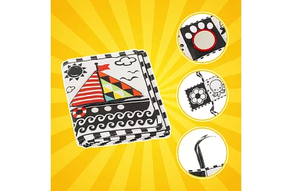 Szenzorikus könyv - kontrasztos játék 0+ csecsemőknek