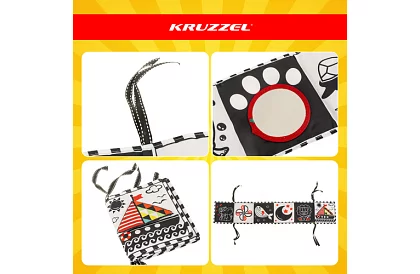 Szenzorikus könyv - kontrasztos játék 0+ csecsemőknek