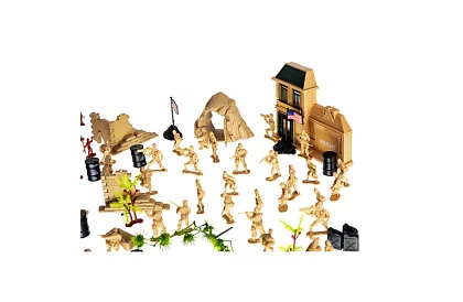 Vojási bázis – katonai figurákok, tank, fegyverek