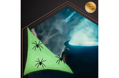 Halloweeni világító pókháló 20 pókhal