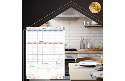 Mágneses hűtőtervező RUHHY – napló 60 x 45 cm + filctoll