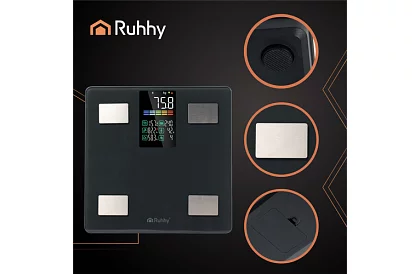 Elektronikus analitikai személymérleg 226 kg-ig – fekete