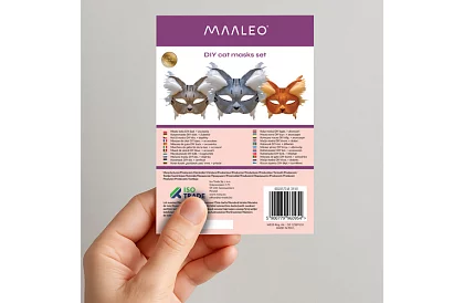 DIY készlet – macska maszkok a karneválra 6 darab