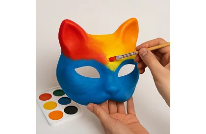 DIY készlet – macska maszkok a karneválra 6 darab