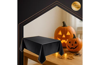 Fóliás terítő fekete 137 × 274 cm