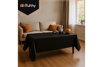 Fóliás terítő fekete 137 × 274 cm