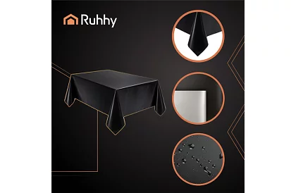 Fóliás terítő fekete 137 × 274 cm