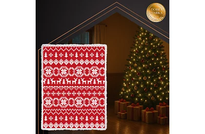 Erős karácsonyi mintás takaró 130 x 170 cm