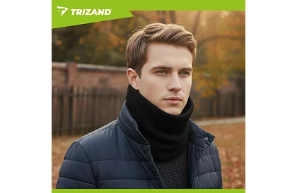 Meleg sál – fekete kötött