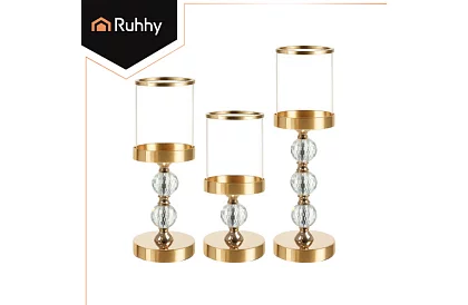 Szett 3 gyertyatartó – Gold Glamour