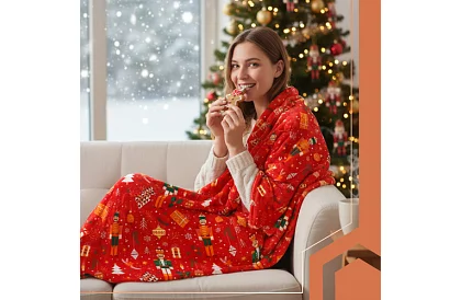 Flanel takaró karácsonyi mintával 150 x 200 cm