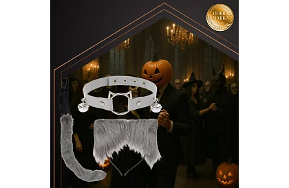 Kiscica jelmez 3 az 1-ben - szürke