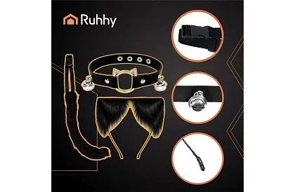 Macska jelmez 3 az 1-ben - fekete