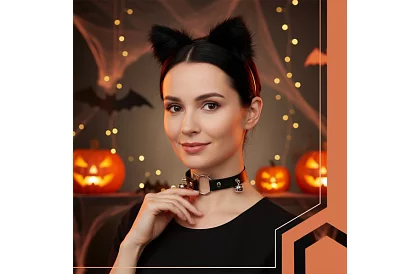 Macska jelmez 3 az 1-ben - fekete