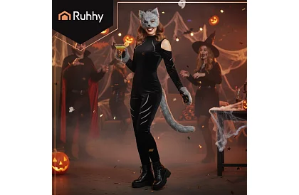 Karneváli macska jelmez 4 az 1-ben – szürke