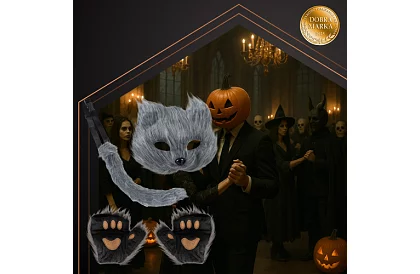 Karneváli macska jelmez 4 az 1-ben – szürke