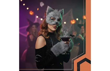 Karneváli macska jelmez 4 az 1-ben – szürke