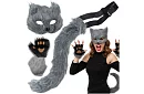 Karneváli macska jelmez 4 az 1-ben – szürke
