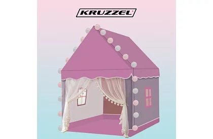 Gyerek sátor LED világítással – rózsaszín