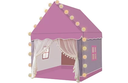 Gyerek sátor LED világítással – rózsaszín