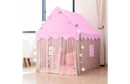 Gyerek sátor LED világítással – rózsaszín