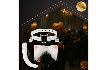 Macska jelmez 3 az 1-ben - fehér