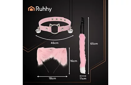 Macska jelmez 3 az 1-ben - rózsaszín