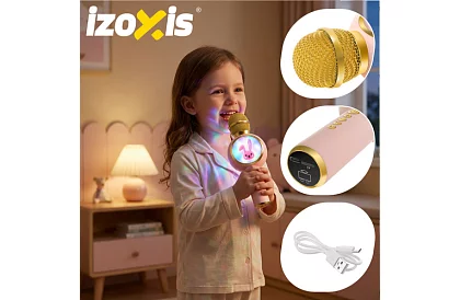 Bluetooth vezeték nélküli karaoke mikrofon – rózsaszín