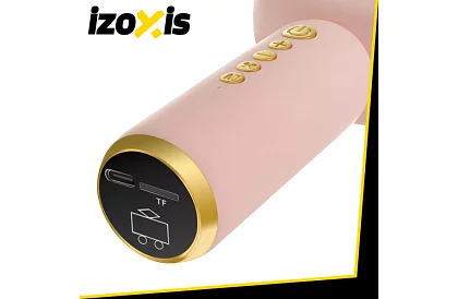 Bluetooth vezeték nélküli karaoke mikrofon – rózsaszín