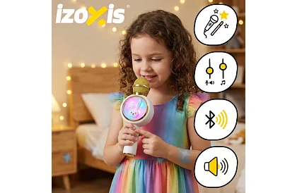 Bluetooth vezeték nélküli karaoke mikrofon – fehér