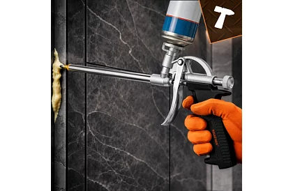 Szerelési fémhab pisztoly állítható áramlással