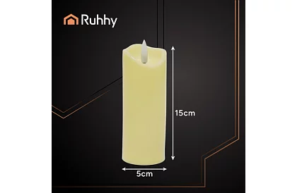 LED gyertya lánghatással 15×5 cm