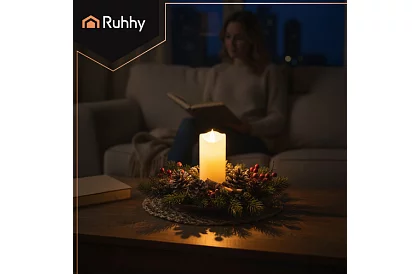 LED gyertya lánghatással 15×5 cm