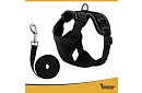 Nyomásmentes hám kutyáknak és macskáknak pórázzal – XS méret