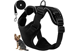 Nyomásmentes hám kutyáknak és macskáknak pórázzal – S méret