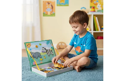 Magnetikus puzzle könyv - Afrikai állatok