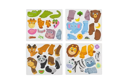 Magnetikus puzzle könyv - Afrikai állatok