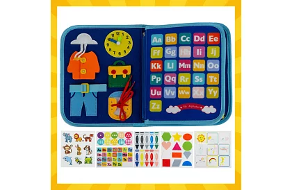 Oktatási érzékszervi könyv Montessori - kék