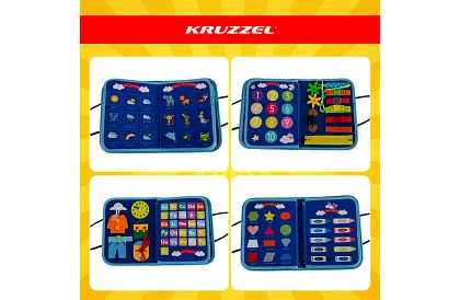 Oktatási érzékszervi könyv Montessori - kék