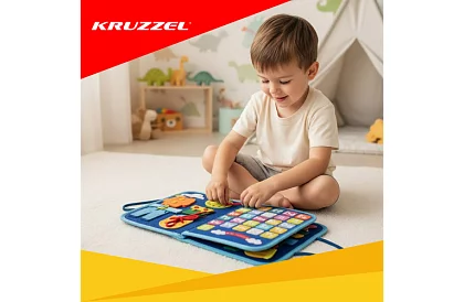 Oktatási érzékszervi könyv Montessori - kék