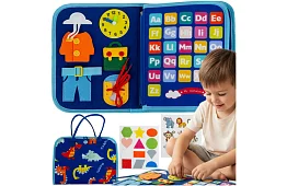 Oktatási érzékszervi könyv Montessori - kék