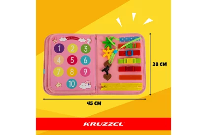 Oktatási érzékszervi könyv Montessori - rózsaszín