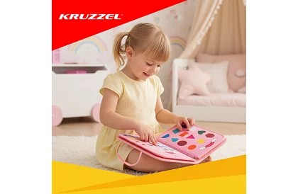 Oktatási érzékszervi könyv Montessori - rózsaszín