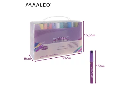 Akril dekoratív filcek – 36 színű készlet