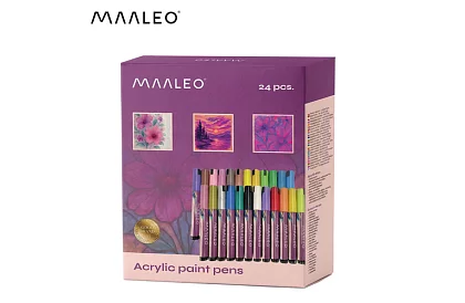 Akril dekoratív filcek – 24 színű készlet