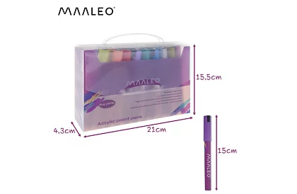 Akril dekoratív filcek – 24 színű készlet